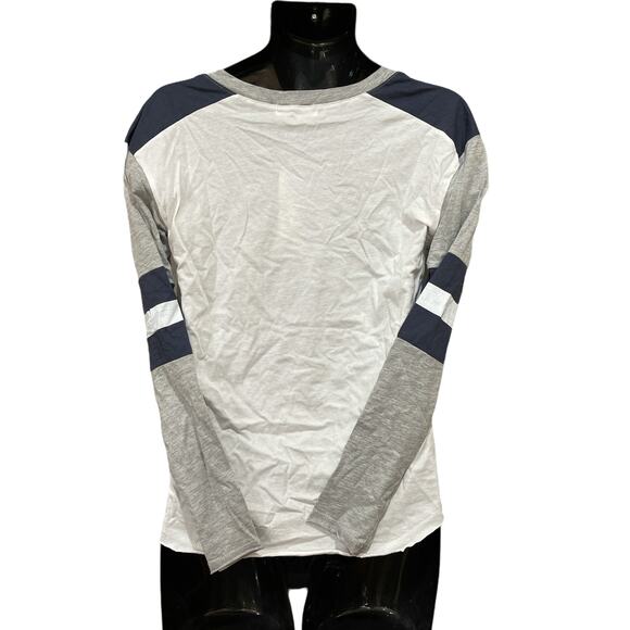 Treasure & Bond Women T-Shirt Top Size XXS White V-Neck Long Sleeve Cotton - Picture 2 of 5